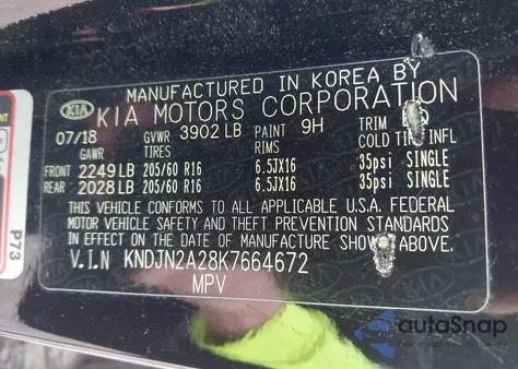 2019 Kia Soul z USA, uszkodzony, nr VIN KNDJN2A28K7664672